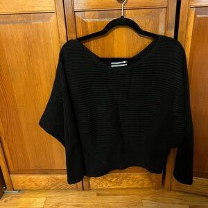 Heavy scoopneck black  by pullover sweater